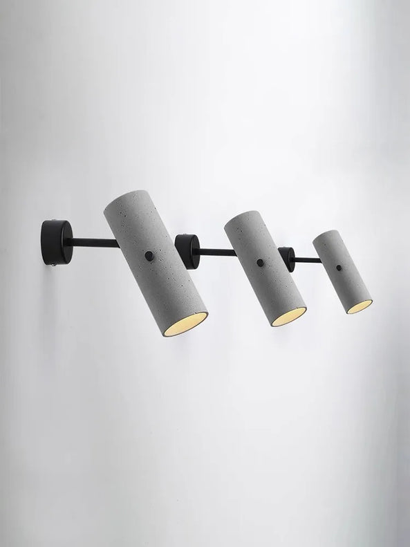 Applique murale led en ciment style industriel projecteur rotatif créatif