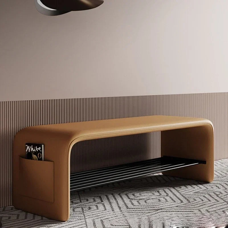Doorway Shoe-changing Stool, Shoe Cabinet Storage, Two-purpose All-in-one Stool, Bedroom Simple Bedside Bench for Sitting