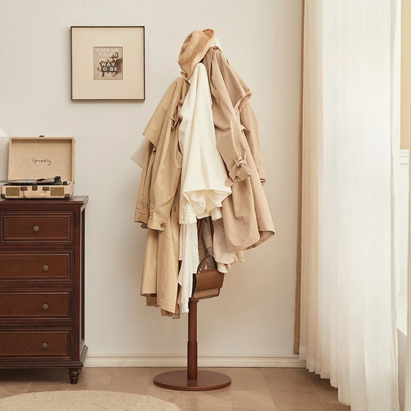 porte-manteau vertical en bois massif design moderne pour vêtements - vue 4 sur 8