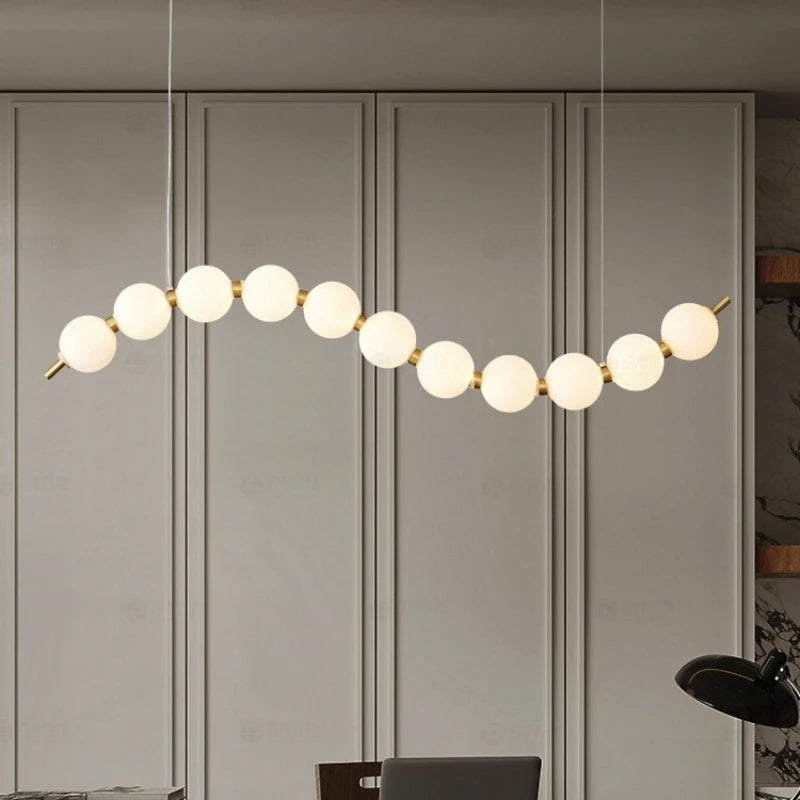 lustre acrylique suspendu pour cuisine bar et magasin - vue 2 sur 9