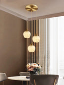 Nordic marble and copper pendant light minimalist design