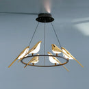 lustre led 	 art oiseau loft originalité décoration