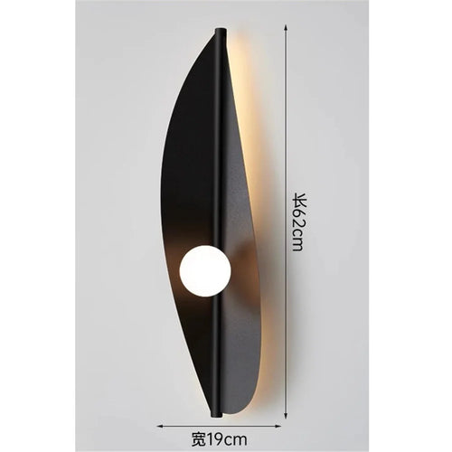 applique murale led design feuille en acrylique moderne décoration intérieure - vue 15 sur 15