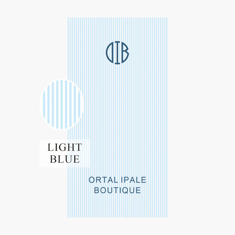 serviette de plage personnalisée rayures monogramme style preppy