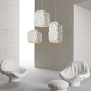 suspension Nordique fait à la main Simple en polystyrène E27 blanc décoration cuisine salon café salle à manger île