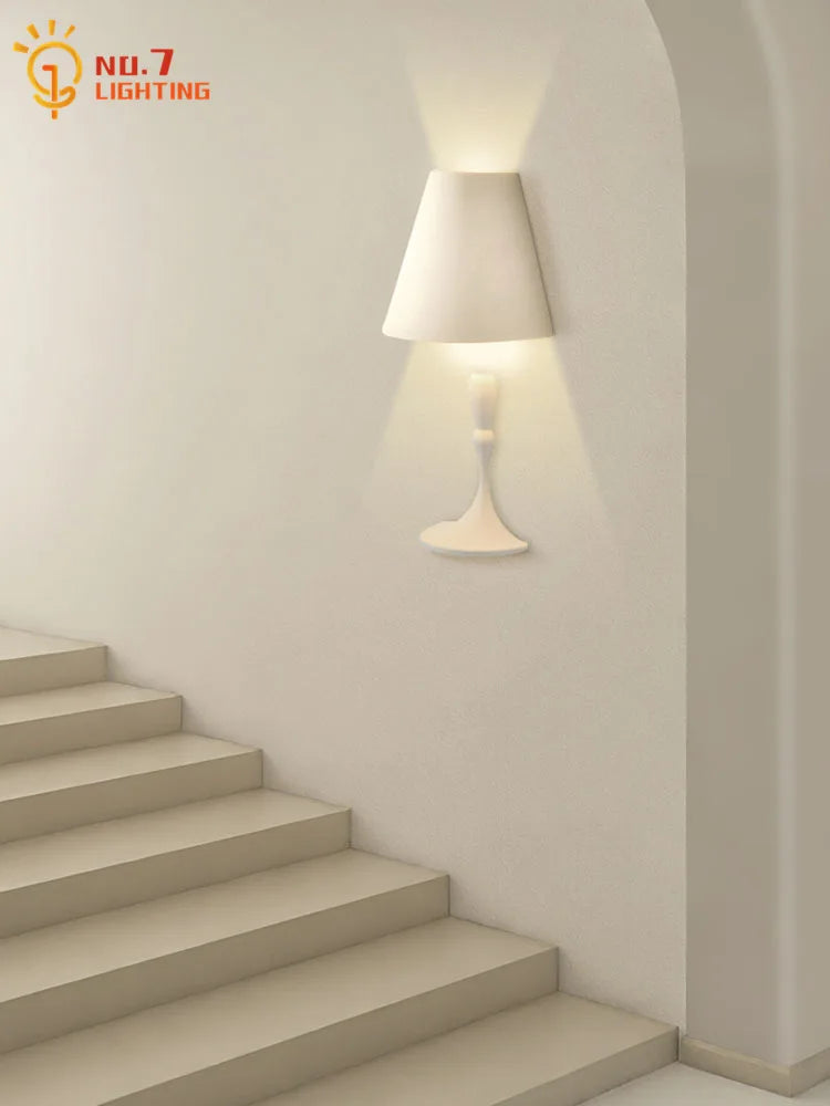 applique murale design moderne en gypse led art minimaliste - vue 6 sur 7