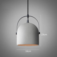 suspension en béton design abat-jour terrazzo style industriel créatif
