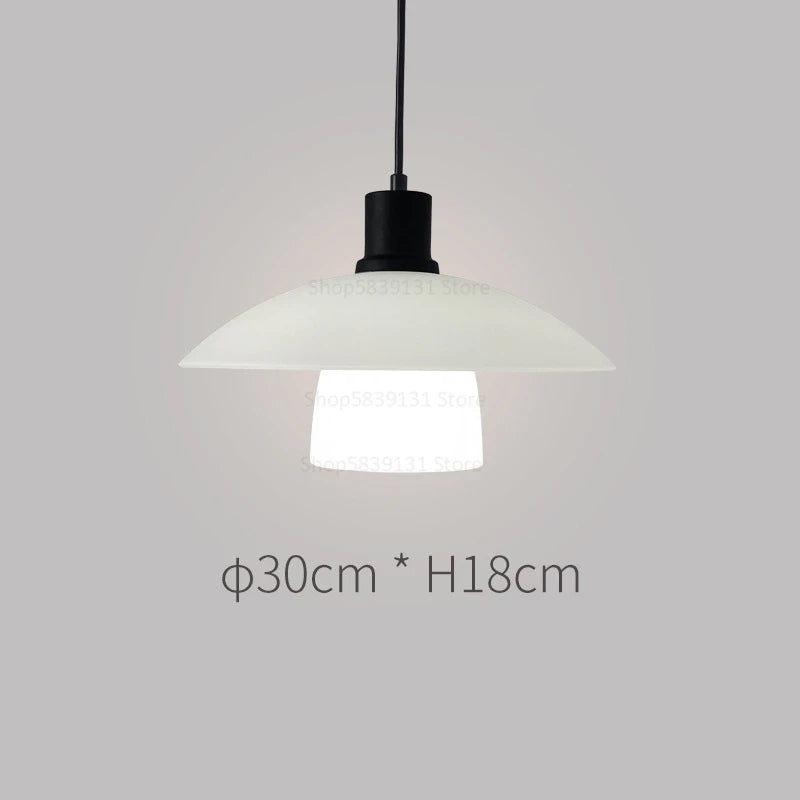 Nordic minimalist LED pendant light Danish designer flying saucer - vue 9 sur 16