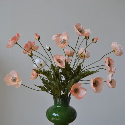 fleur artificielle coquelicot pour décoration de fête et jardin - vue 4 sur 18