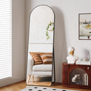 Full Length Mirror Standing Hanging or Leaning Against Wall Large Bedroom Floor Mirror Dressing, Aluminum Alloy Frame 162cm