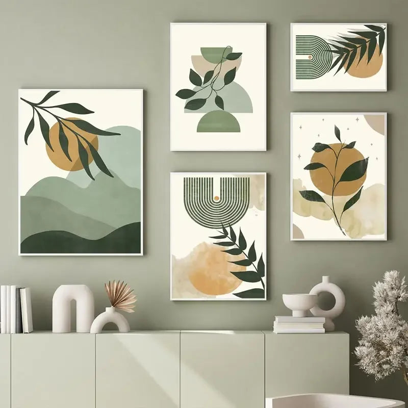 affiches dart mural boho soleil lune géométrique abstraite décorations artistiques