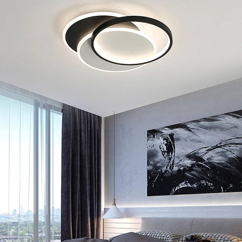 plafonnier led moderne avec télécommande design élégant et pratique - vue 6 sur 13