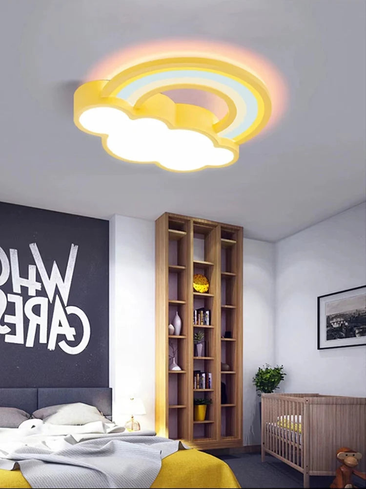 plafonnier dessin animé nuages arc-en-ciel pour enfants garçon fille - vue 5 sur 8