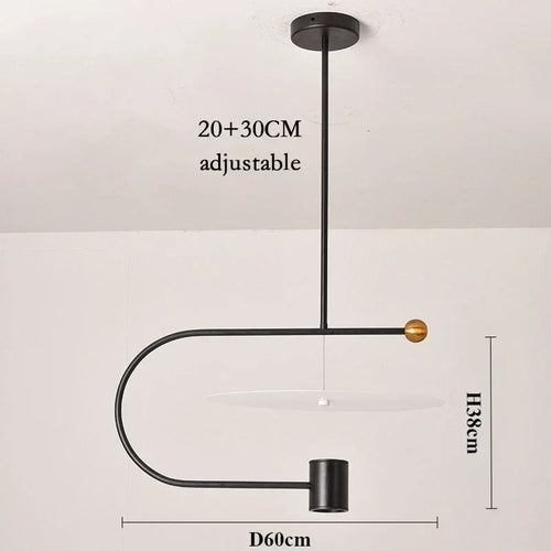 Minimalist Nordic acrylic chandelier for modern decoration - vue 11 sur 14