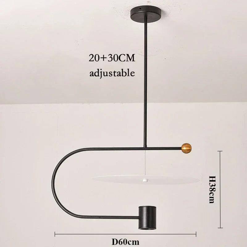 Minimalist Nordic acrylic chandelier for modern decoration - vue 10 sur 14
