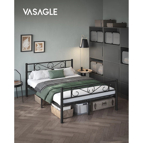 VASAGLE Single Bed Frame, Metal Bed Frame, Fits 90 x 190 cm Mattress, Easy Assembly, for Small Spaces, Guest Room - vue 2 sur 8