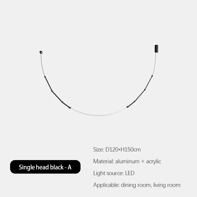 lustre minimaliste moderne italien led créative en bambou - vue 7 sur 14