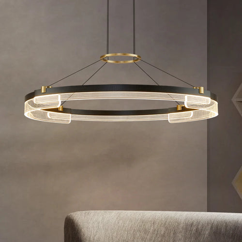 Modern minimalist LED chandelier for home decoration and lighting - vue 4 sur 13