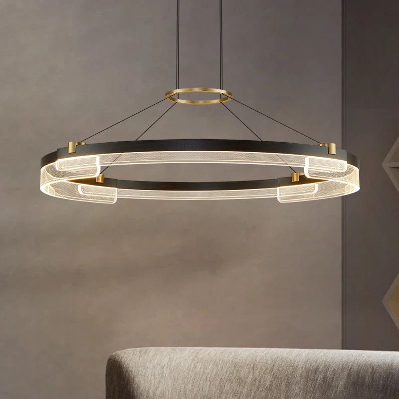 Modern minimalist LED chandelier for home decoration and lighting - vue 3 sur 13