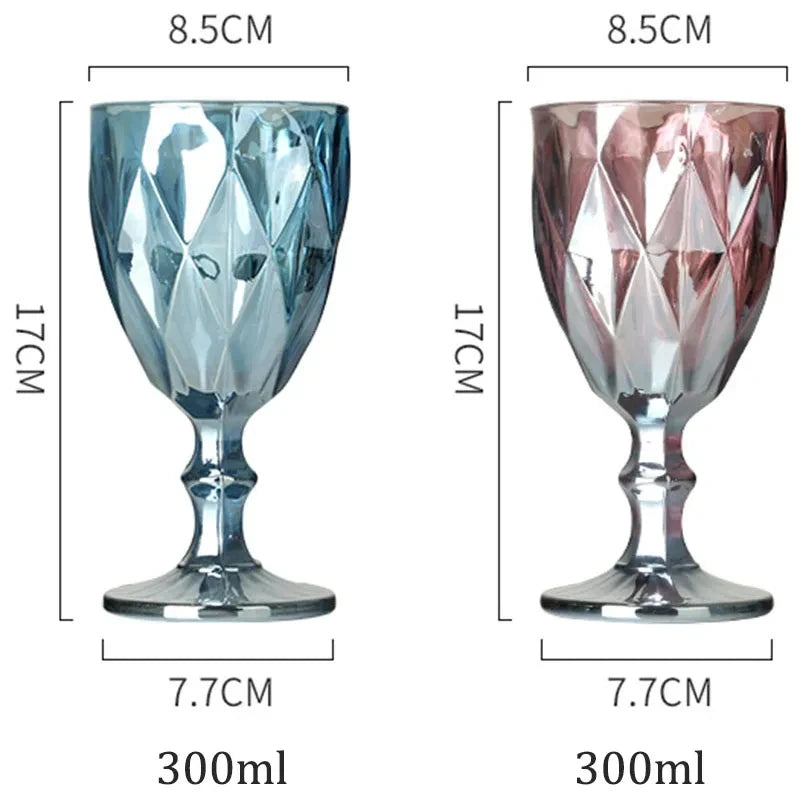 Verres vin cristal sculpté style vintage champagne jus