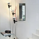 Italian minimalist adjustable height decorative floor chandelier