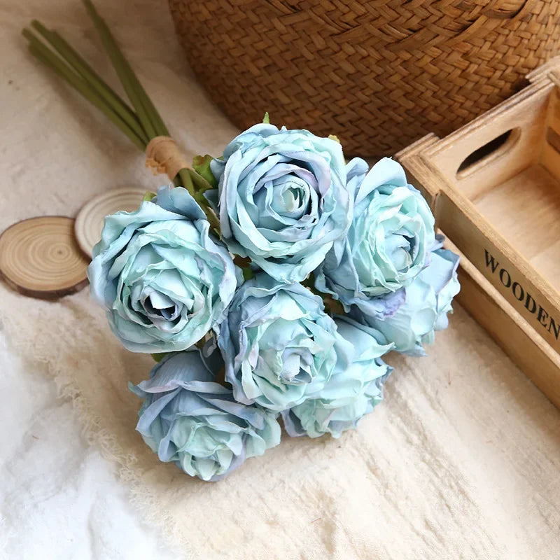 bouquet de roses artificielles pour décoration et photographie - vue 8 sur 13