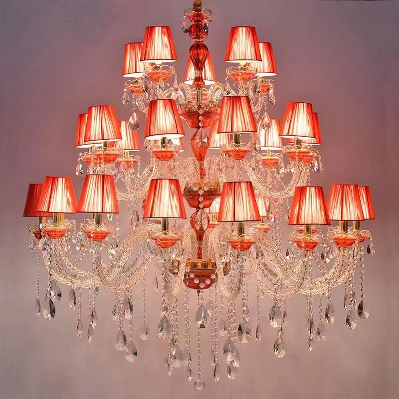 lustre en cristal design pour décoration de restaurant et café