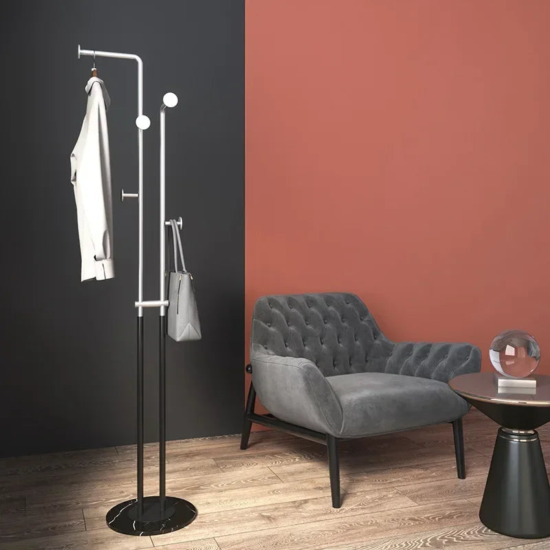 porte-manteau double tube style nordique pour intérieur et extérieur - vue 3 sur 8