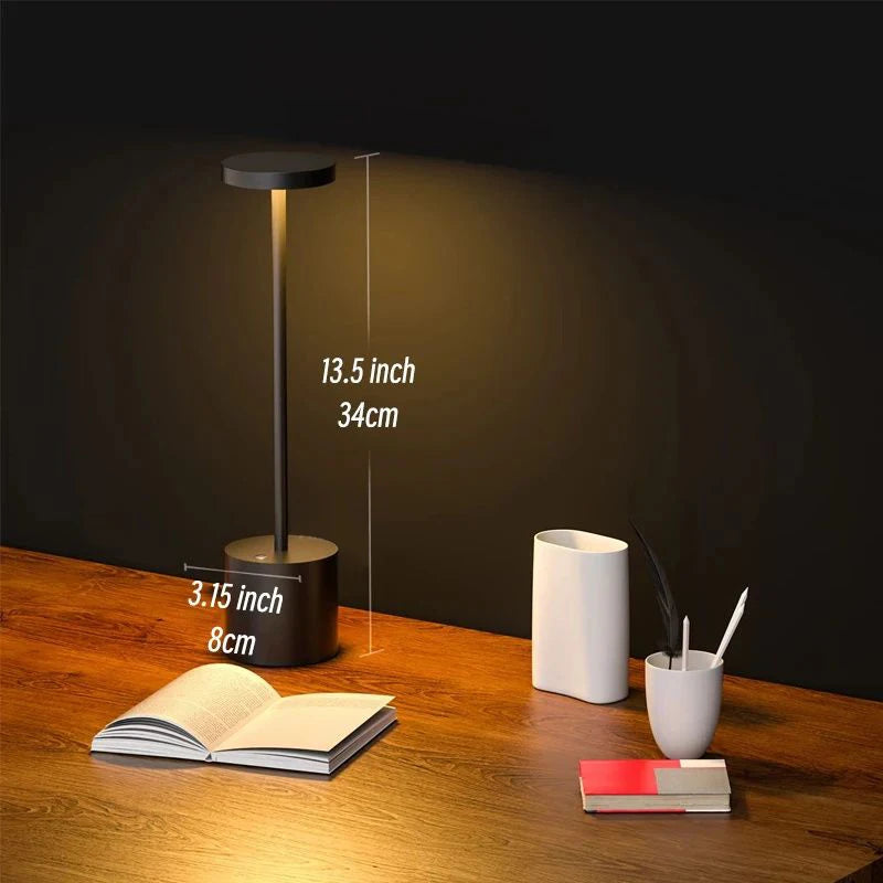 Touch Sensor Desktop Night Light USB Charging Wireless Reading Lamp Creative Ambient Light for Bedroom,Living Room,Restaurant - vue 3 sur 11