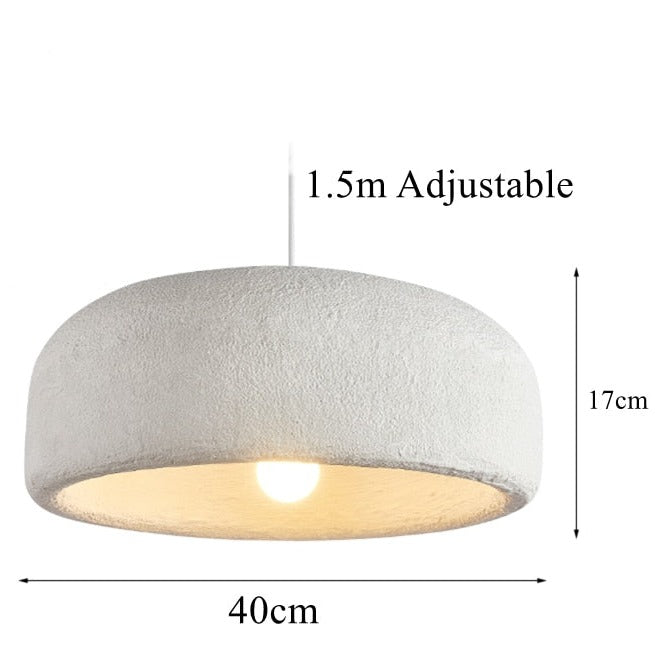 Suspension design avec abat-jour arrondi blanc Mango