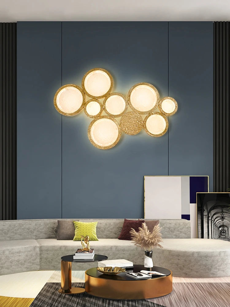 applique murale led miroir magique en cuivre décoration externe - vue 3 sur 8