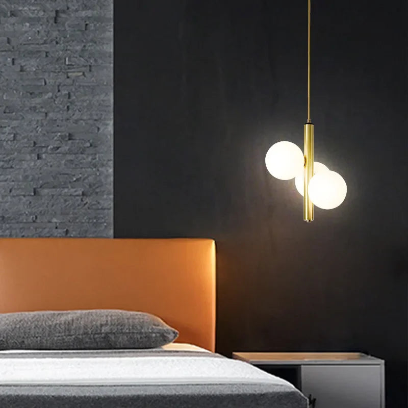 2024 Modern LED Chandelier droplight Modern Nordic Style Ceiling Hanging lamp Dining Room Bedroom Bedside Pendant Lamp - vue 6 sur 10