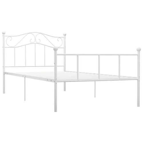 Iron Bed Frame Modern Style Double Single Bed with Headboard, Simple feel food food Iron Frame Bed Bed Bed Furniture - vue 4 sur 12