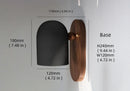 2024 Walnut Wood Iron, Simple Modern Wabi-sabi style, Wall Sconce for Bedroom, Bedside, Living, Dining Room, Corridor Aisle
