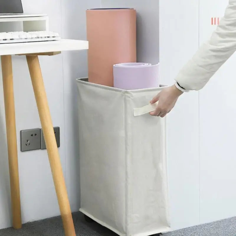 panier à linge pliable avec couvercle pour rangement pratique - vue 8 sur 8