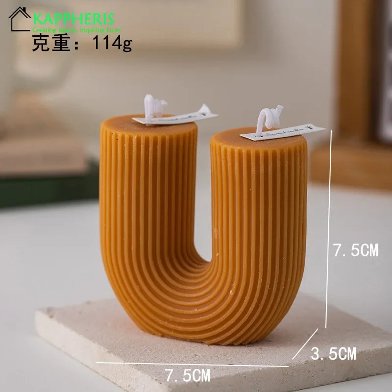 bougies parfumées en forme de u lot de cadeaux pour invités décoratives - vue 8 sur 10