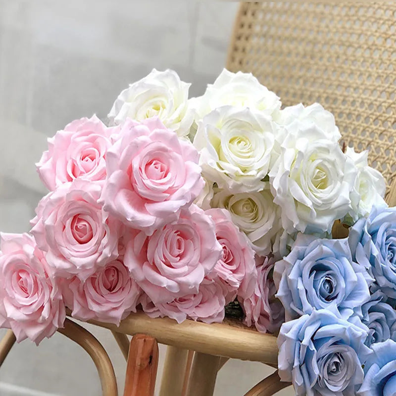 fleurs de roses artificielles bouquet décoration pour la maison et bureau - vue 7 sur 14