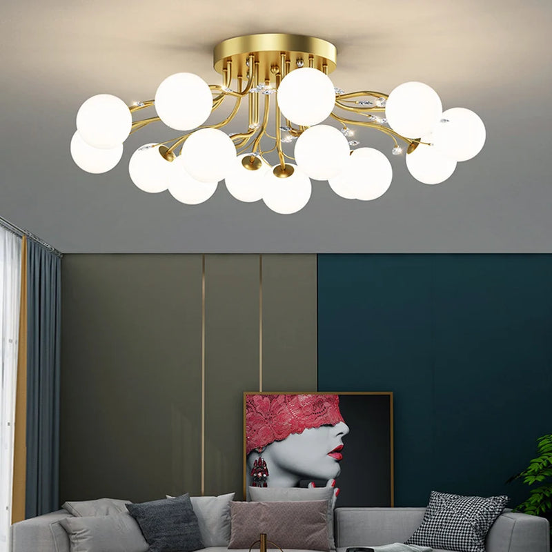 lustre led moderne en fer pour loft élégant