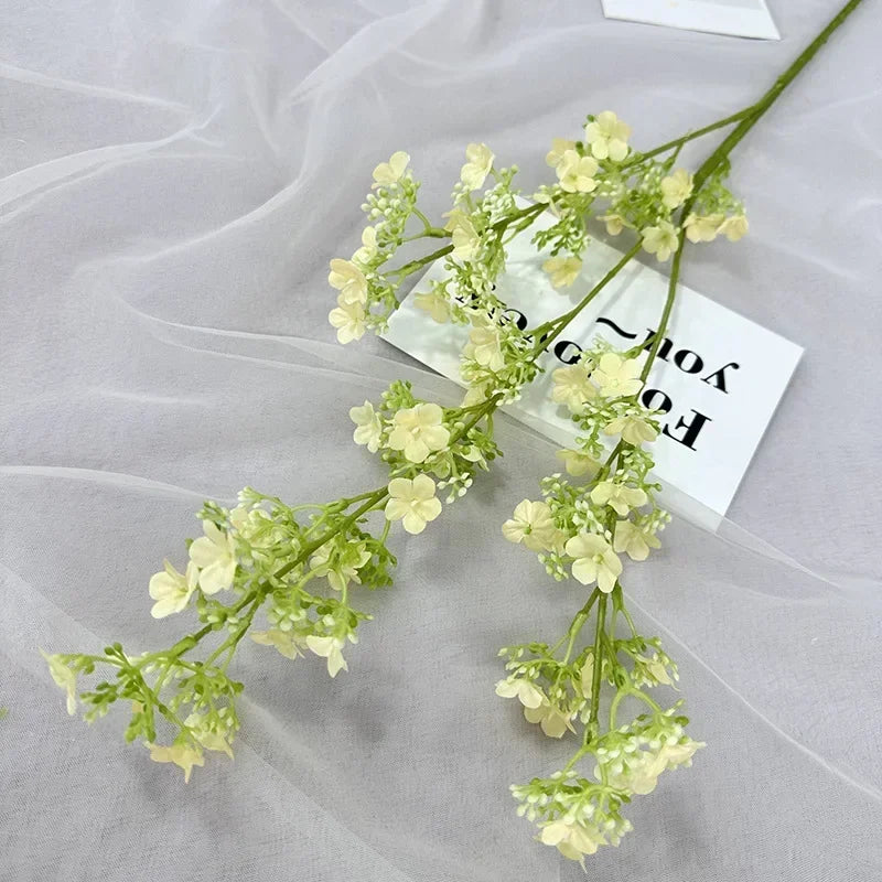 branches de gypsophile artificielles en soie pour décoration intérieure - vue 8 sur 14