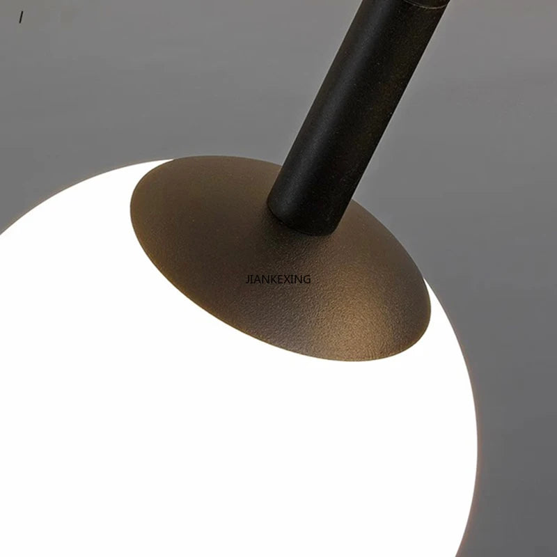 lustre suspension en boule de verre pour décoration maison - vue 7 sur 9