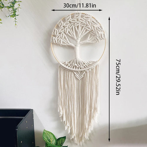 Tree of Life Macrame Wall Hanging Handmade Woven Boho Home Wall Decor for Bedroom Nursery Apartment Dorm Decoration,Gift Girl - vue 7 sur 6