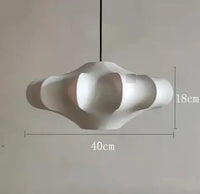 West Elm Cirrus minimalist Nordic silk pendant light for living room, dining room, or bedroom, Japanese style
