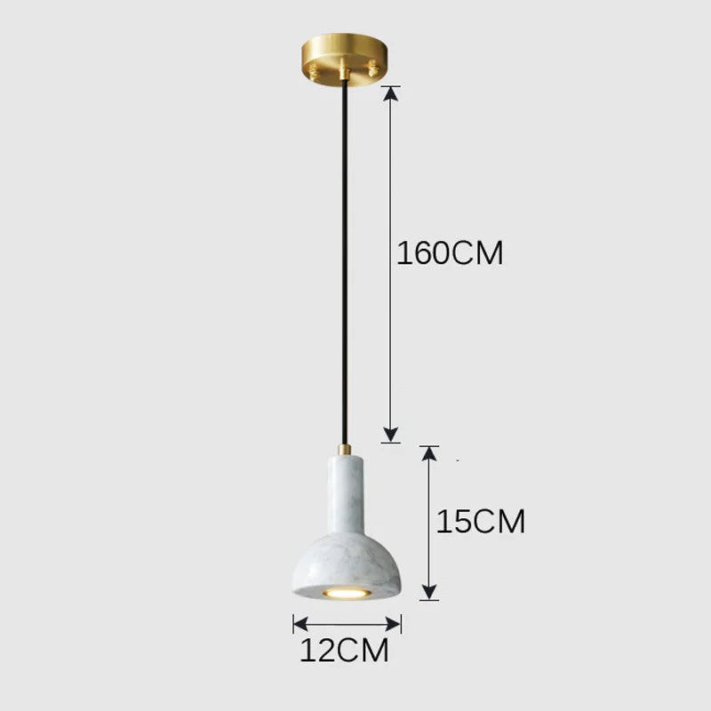 suspension nordique italienne en marbre décorative d'intérieur - vue 6 sur 8