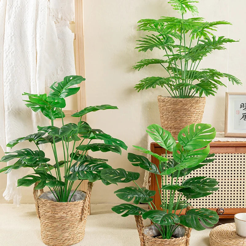 plantes artificielles monstera palmier feuilles de tortue pour décoration - vue 4 sur 8