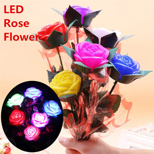 branche de roses lumineuses pour saint valentin et fêtes romantiques - vue 5 sur 12