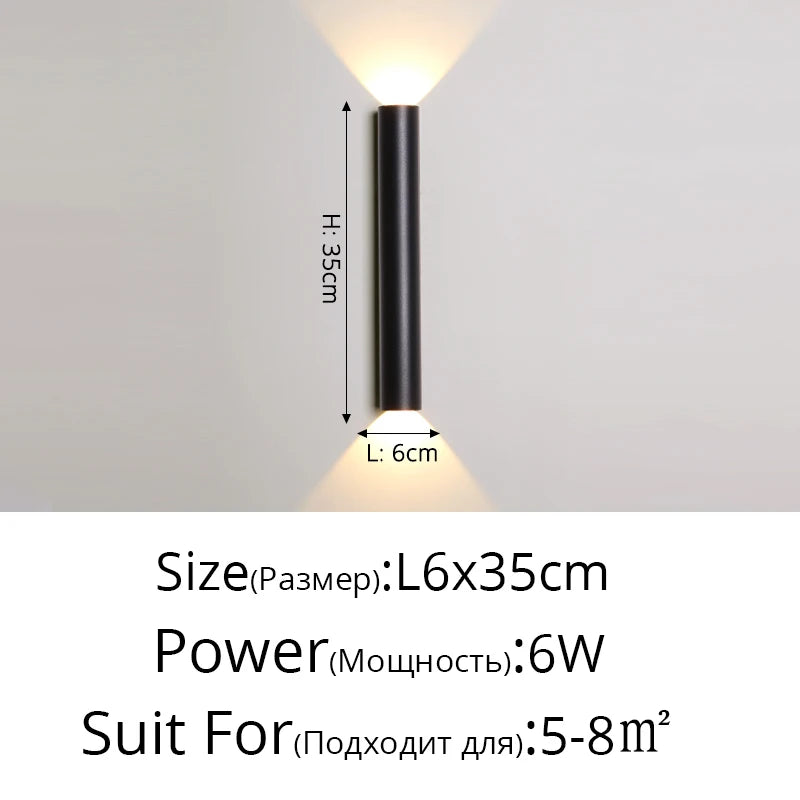 Modern nordic minimalist LED double head wall light - vue 11 sur 14