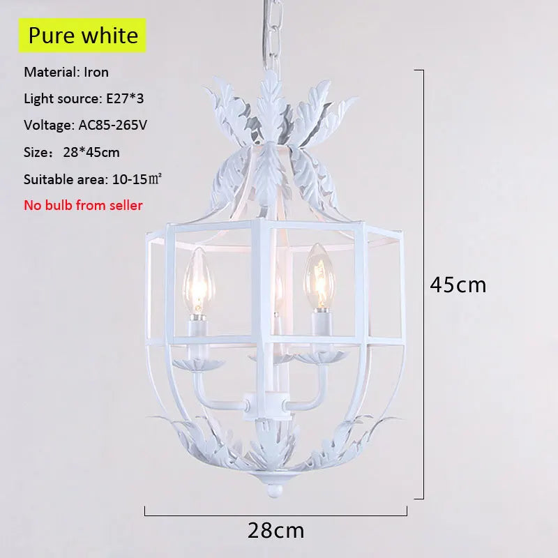 lustre style loft américain vintage en fer nordique rural