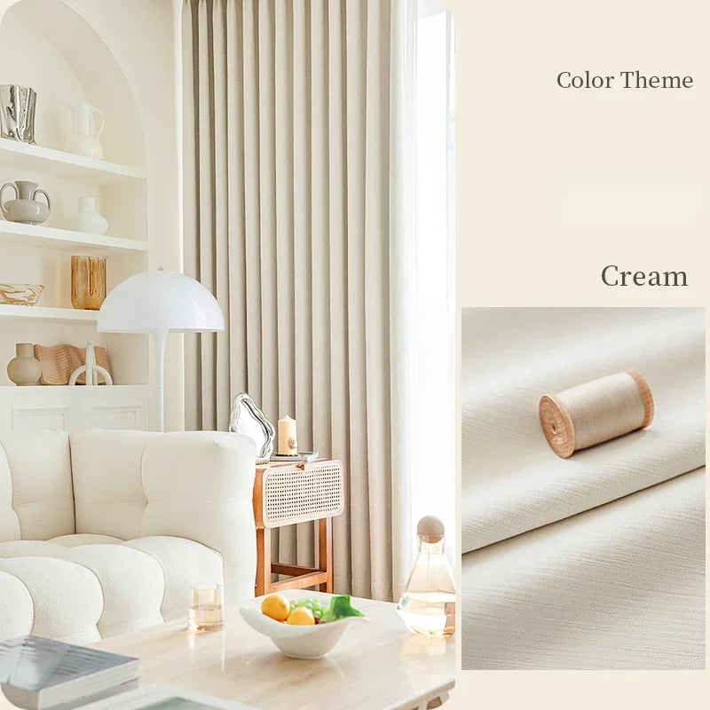 Rideau occultant moderne plissé pour salon et chambre