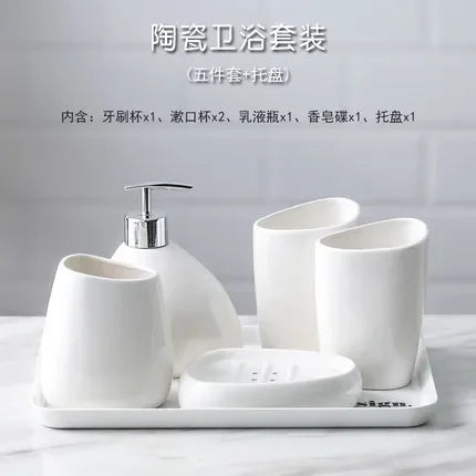 accessoires en céramique pour salle de bain complets et élégants - vue 11 sur 10
