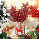 lot de 5 décorations de noël paillettes fleurs artificielles pour nouvel an 2025